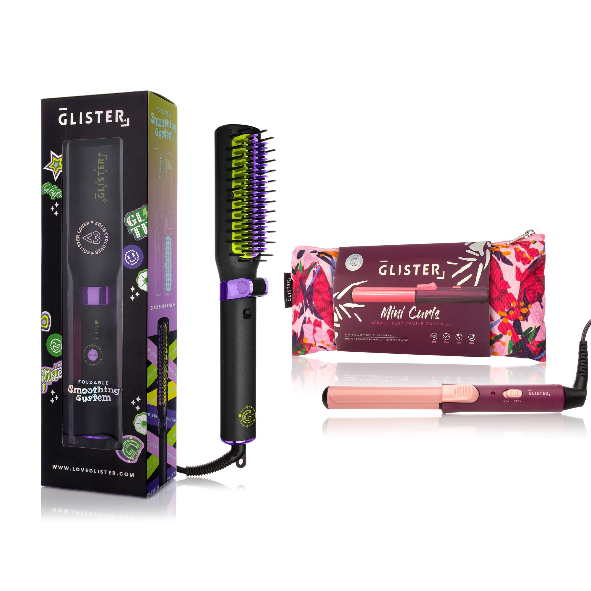 Travel Styling Toolkit 3 Piece Set with Foldable Smoothing for Effortless Travel Hair Care - Rosetta Creative Boutique